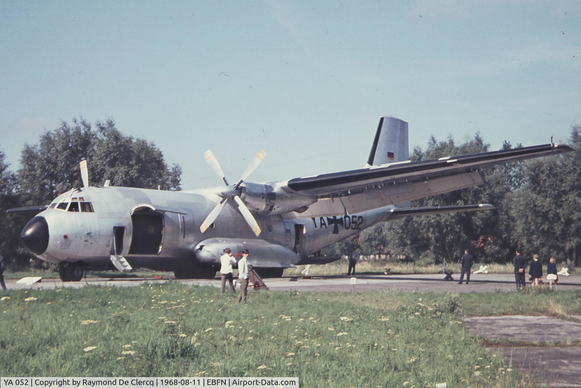 YA 052, 1965 Transall C-160A C/N A03, BAF meeting at Koksijde in 1968.