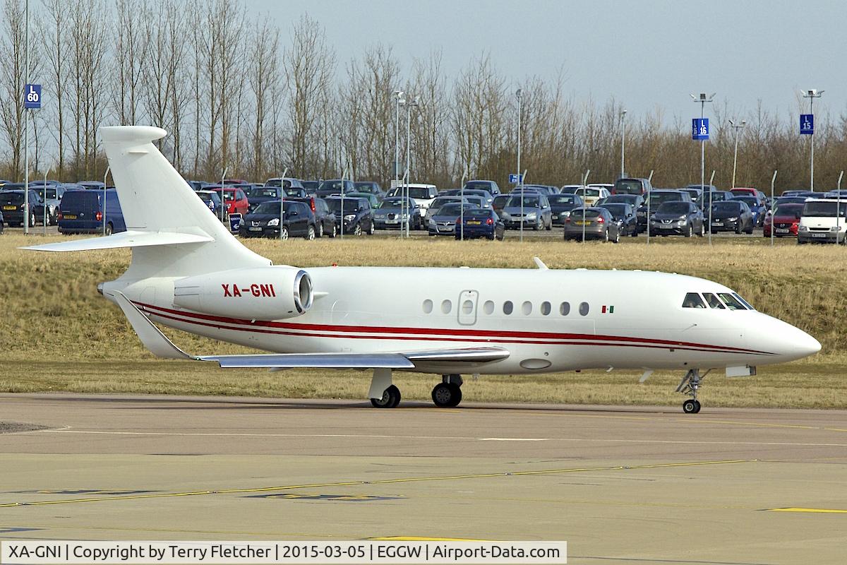 XA-GNI, 2003 Dassault Falcon 2000EX C/N 20, 2003 Dassault FALCON 2000EX, c/n: 20 at Luton