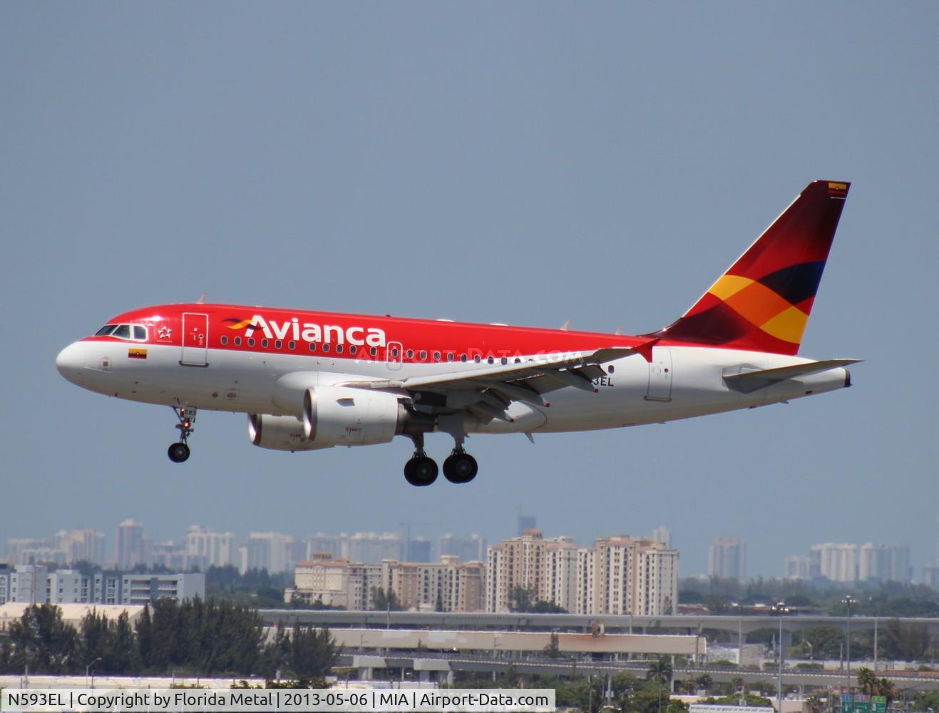 N593EL, 2004 Airbus A318-111 C/N 2367, Avianca