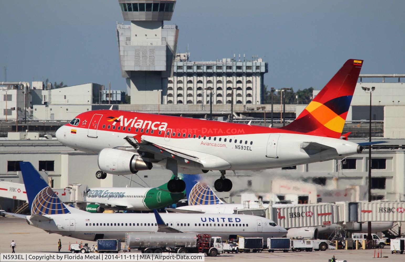 N593EL, 2004 Airbus A318-111 C/N 2367, Avianca