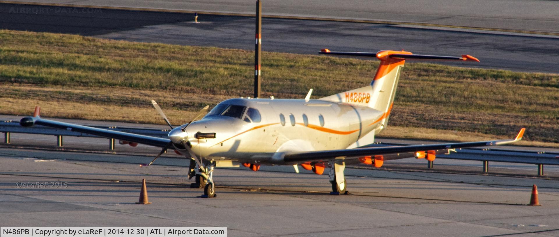 N486PB, 2003 Pilatus PC-12/45 C/N 486, In the setting sun