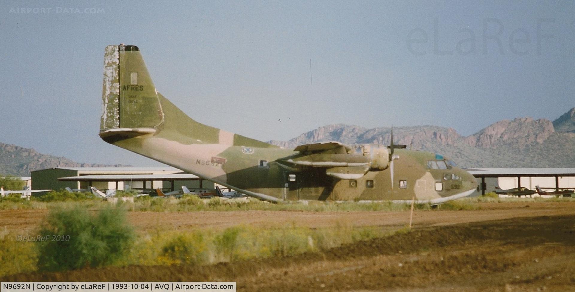 N9692N, 1954 Fairchild C-123K Provider C/N 20041, Stored at Avra Valley after an engine failure
