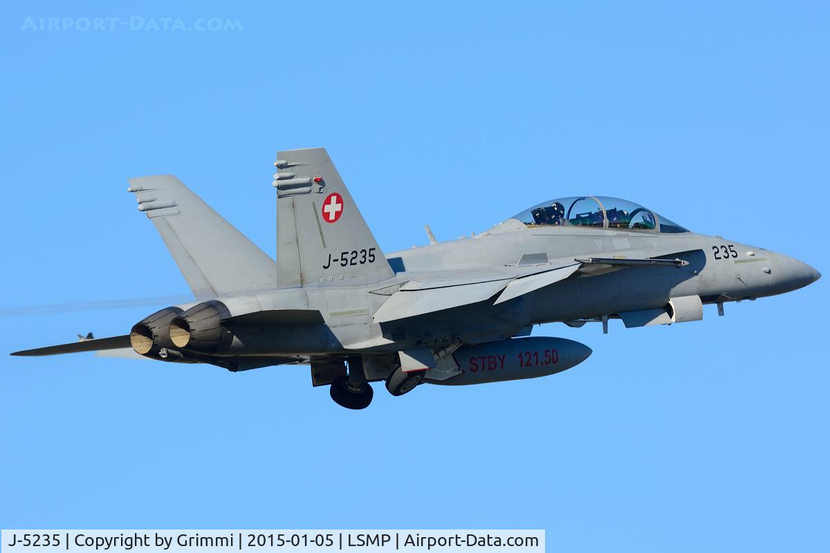 J-5235, McDonnell Douglas F/A-18D Hornet C/N 1325/SFD005, 1st day of activity after nearly a month of holidays - and the freshly graduated Pilots of last december are already flying some first missions (graduated on PC-21!).