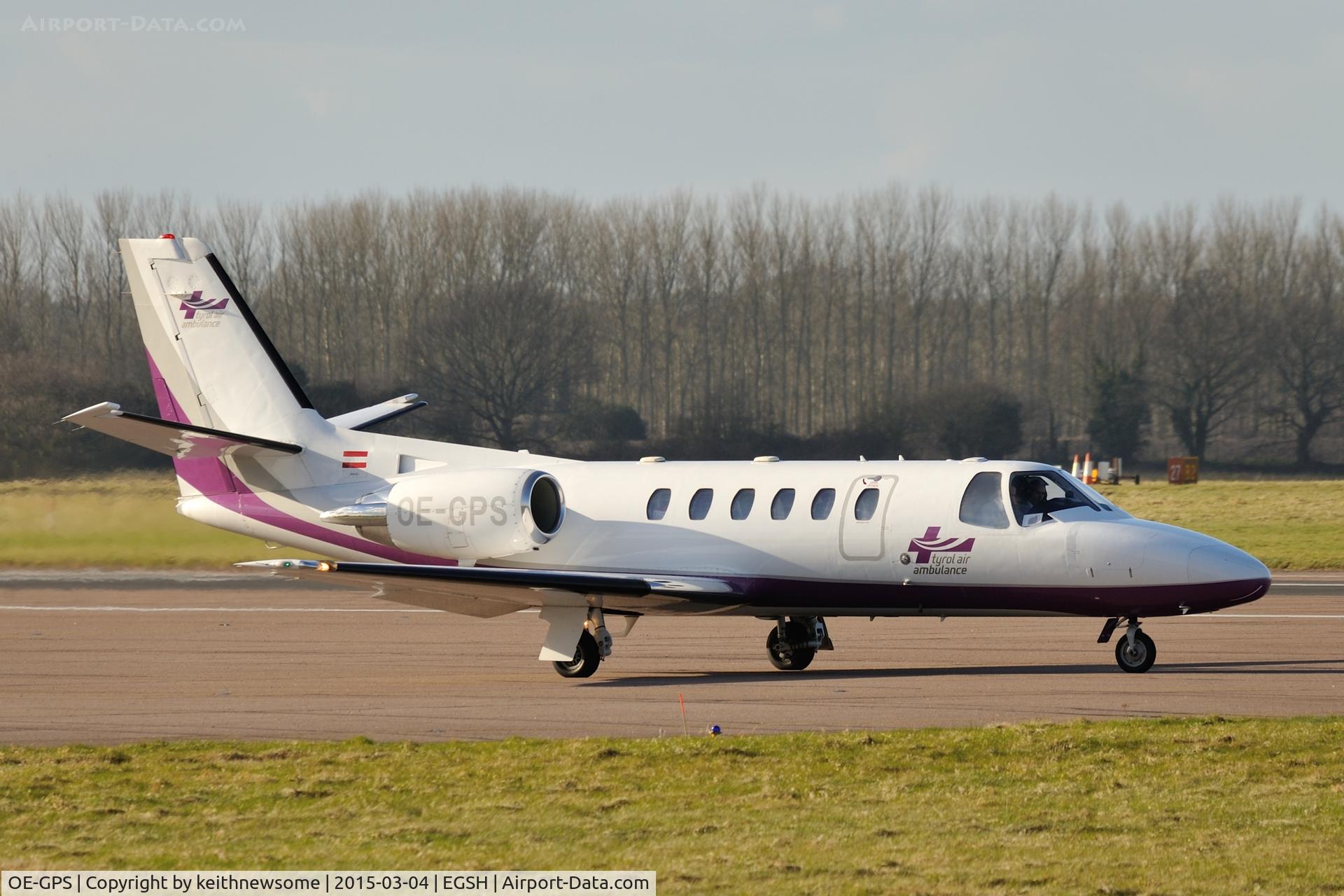 OE-GPS, 1998 Cessna 550 Citation Bravo C/N 550-0837, Turning to leave.