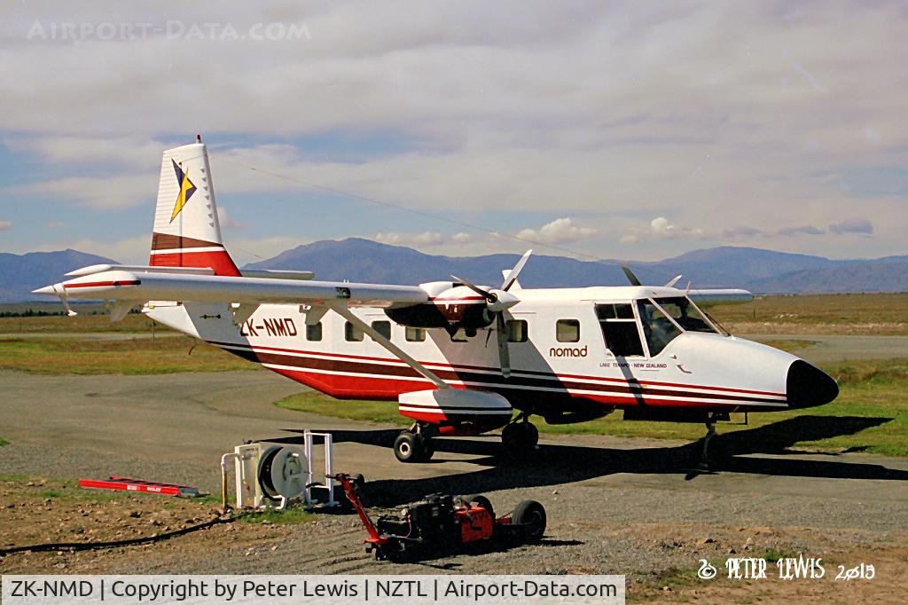 ZK-NMD, GAF N24A Nomad C/N N24A-60, Air Safaris & Services (NZ) Ltd., Lake Tekapo.  Jan2002