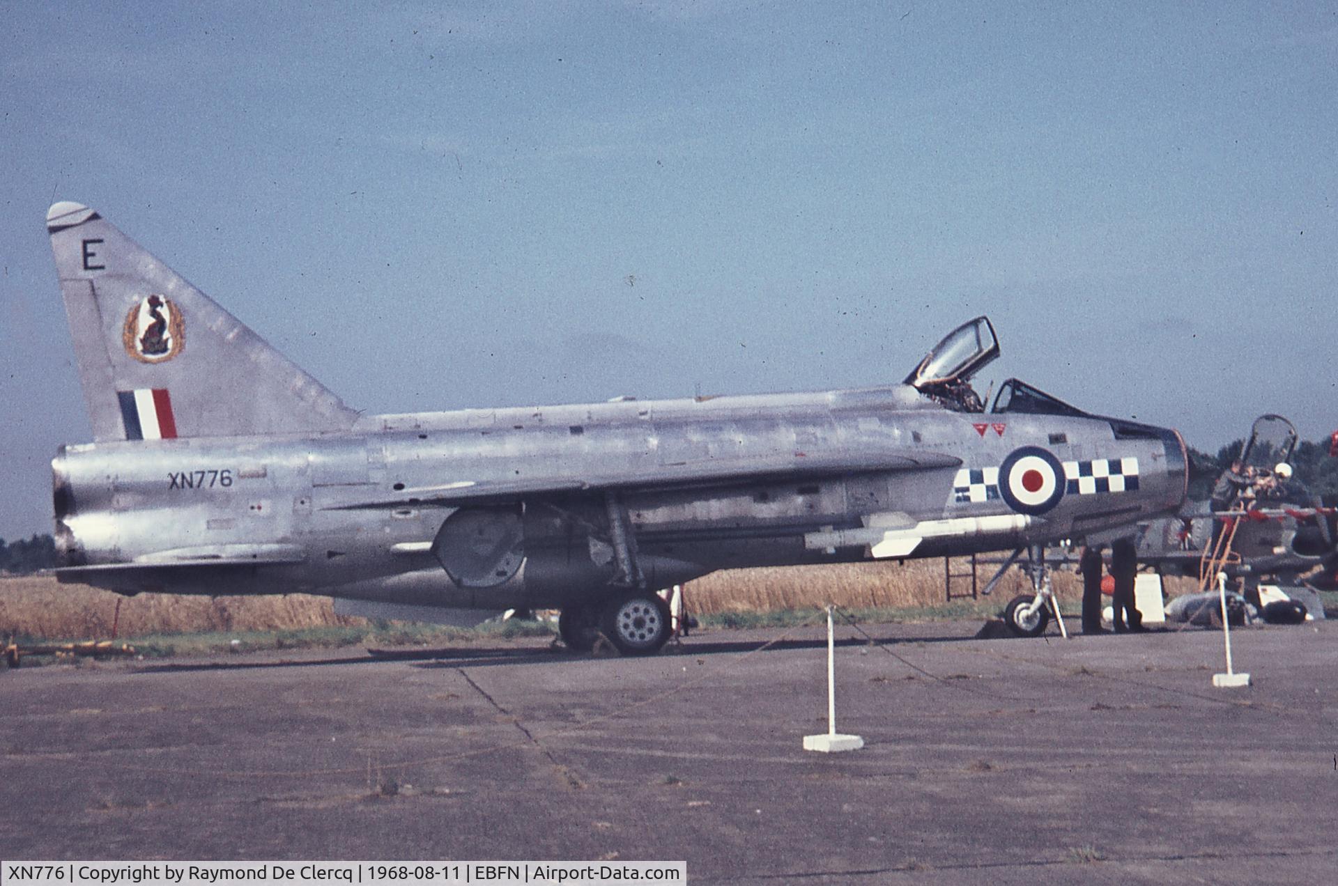 XN776, 1962 English Electric Lightning F.2A C/N 95129, One of the highlights at the BAF Airshow at Koksijde was the flying display of this Lightning.
