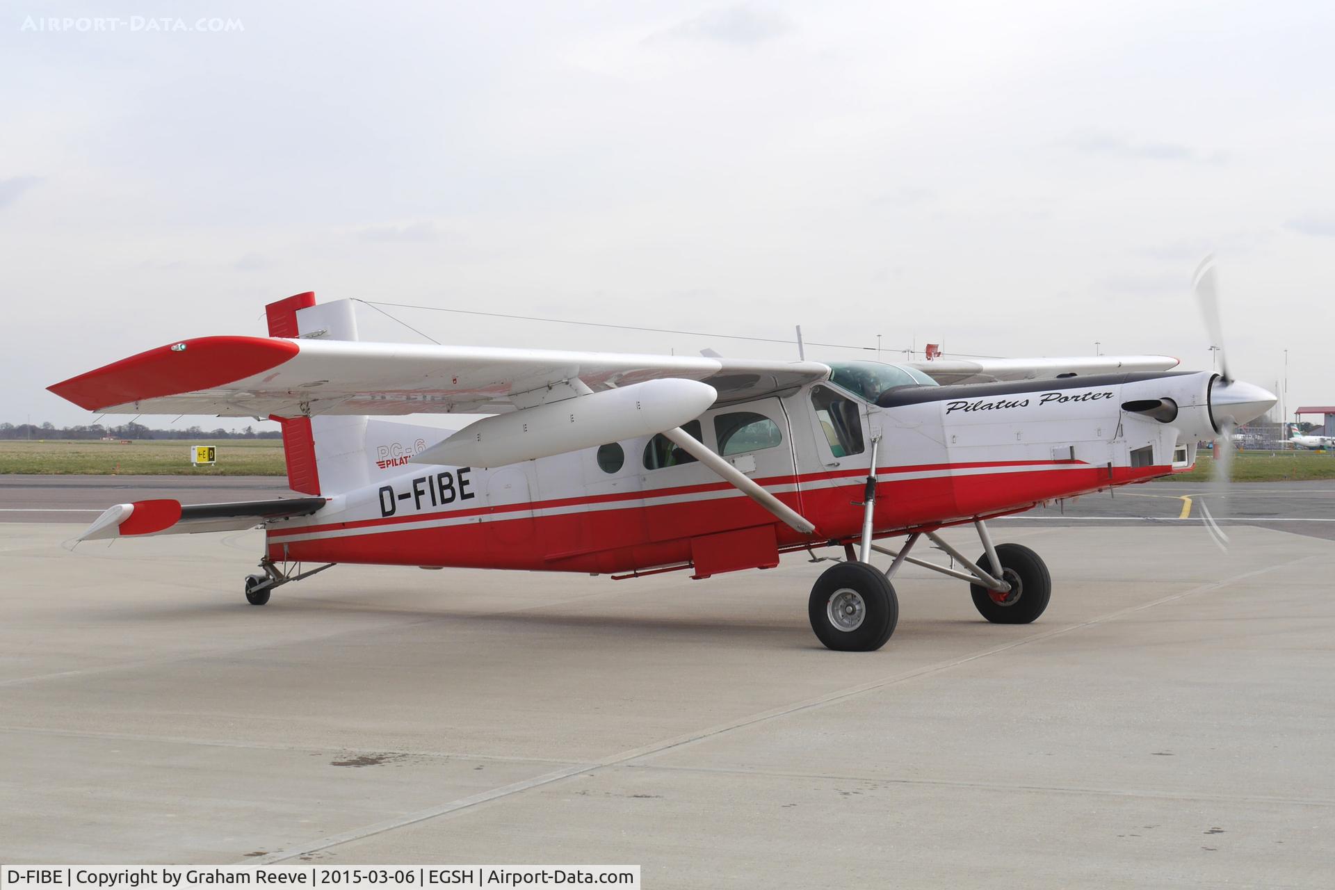 D-FIBE, 1997 Pilatus PC-6/B2-H4 Turbo Porter C/N 955, Rare visitor to Norwich.