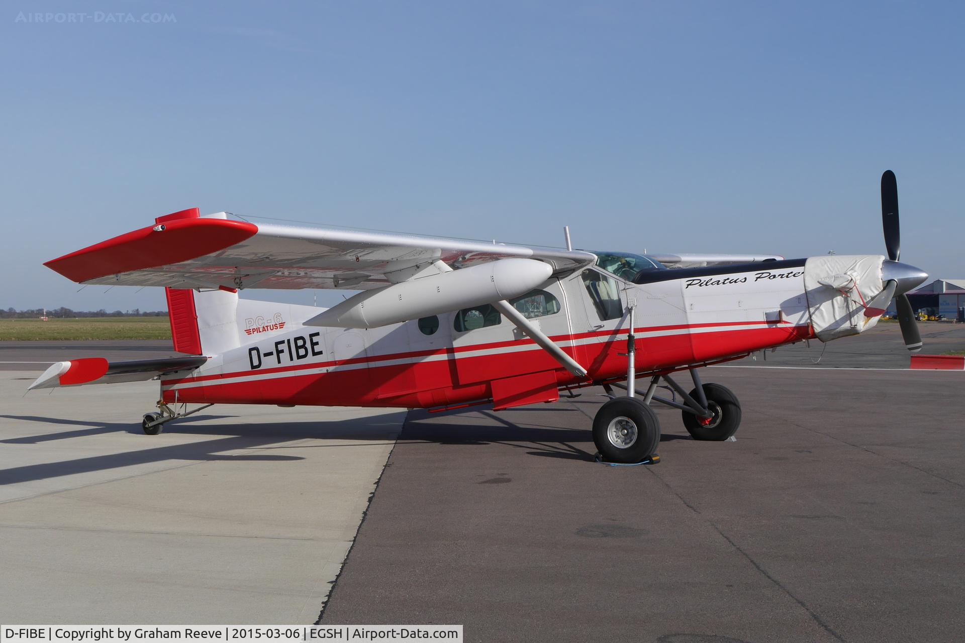 D-FIBE, 1997 Pilatus PC-6/B2-H4 Turbo Porter C/N 955, Parked at Norwich.