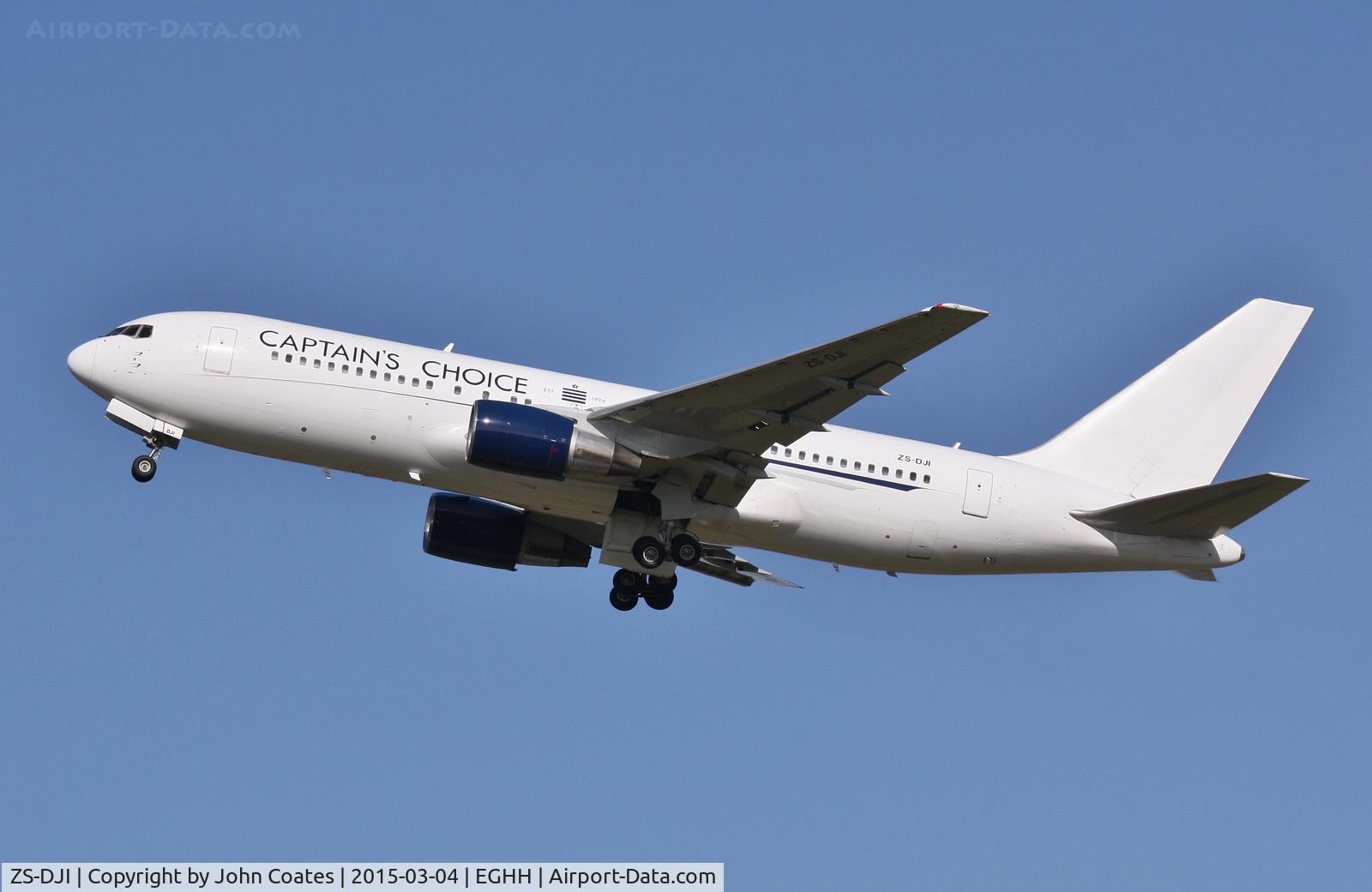 ZS-DJI, 1986 Boeing 767-216 C/N 23624, Off to Stansted to start a 3 week 