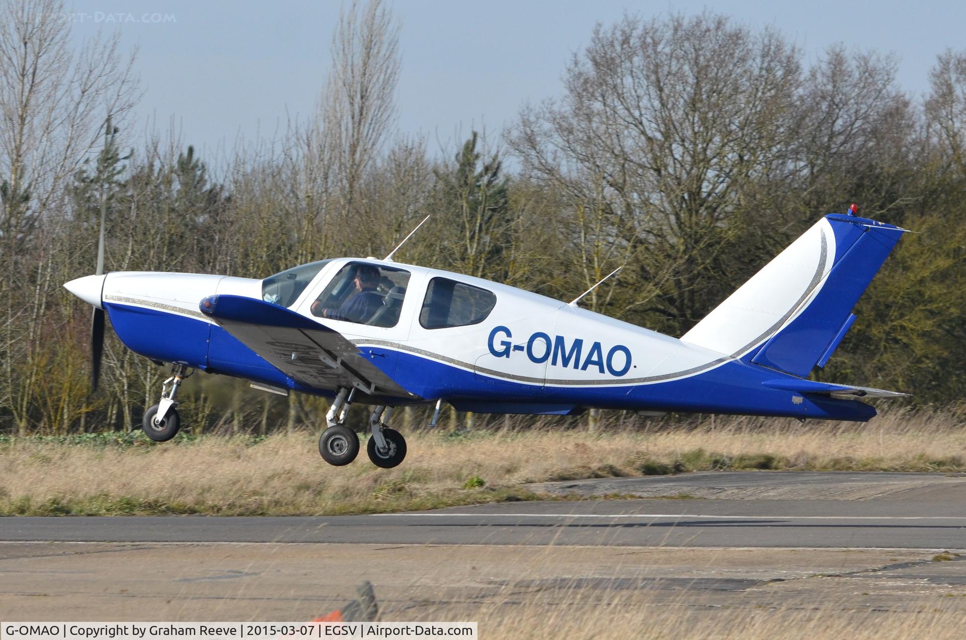 G-OMAO, 1983 Socata TB-20 Trinidad C/N 378, Departing from Old Buckenham.