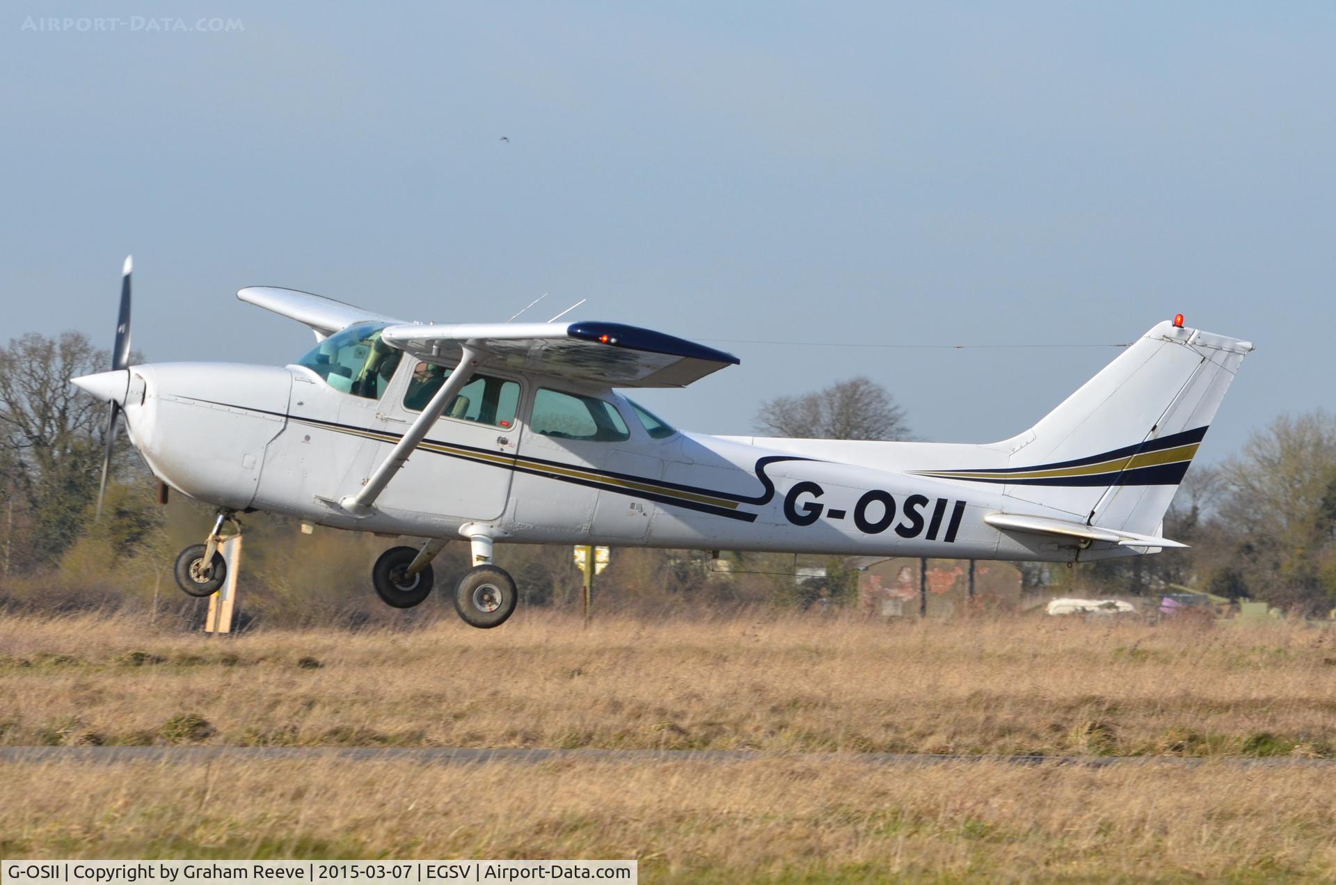 G-OSII, 1976 Cessna 172N Skyhawk C/N 172-67768, Departing from Old Buckenham.