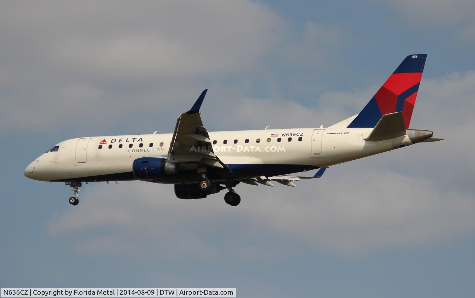 N636CZ, 2008 Embraer 175LR (ERJ-170-200LR) C/N 17000253, Delta Connection E175