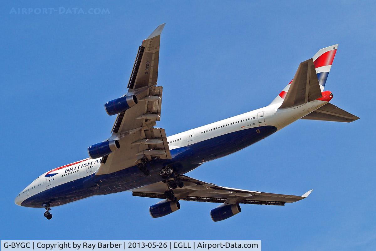 G-BYGC, 1999 Boeing 747-436 C/N 25823, Boeing 747-436 [25823] (British Airways) Home~G 26/05/2013. On approach 27R.