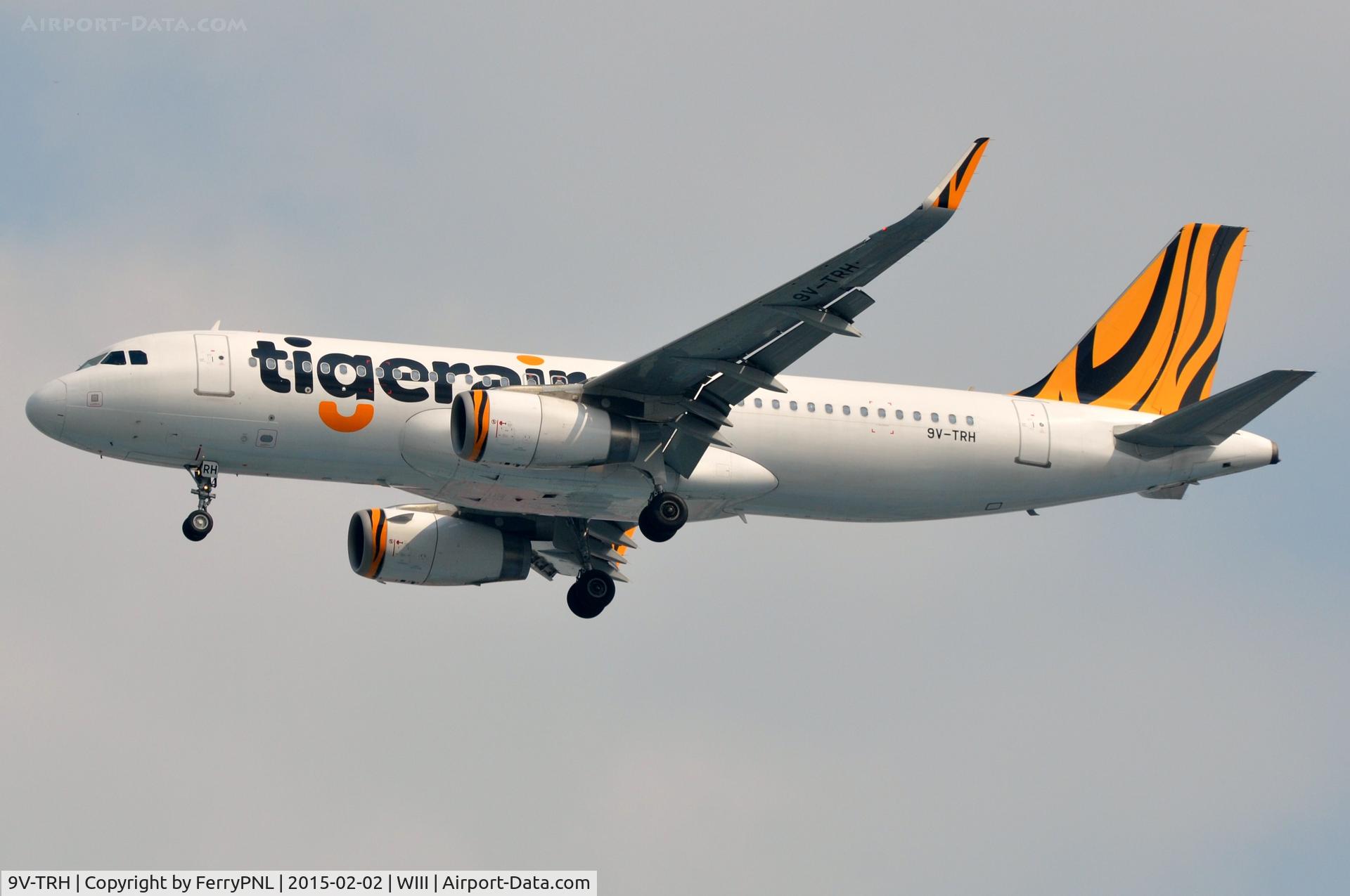 9V-TRH, 2013 Airbus A320-232 C/N 5496, Tigerair A320 arriving from SIN.