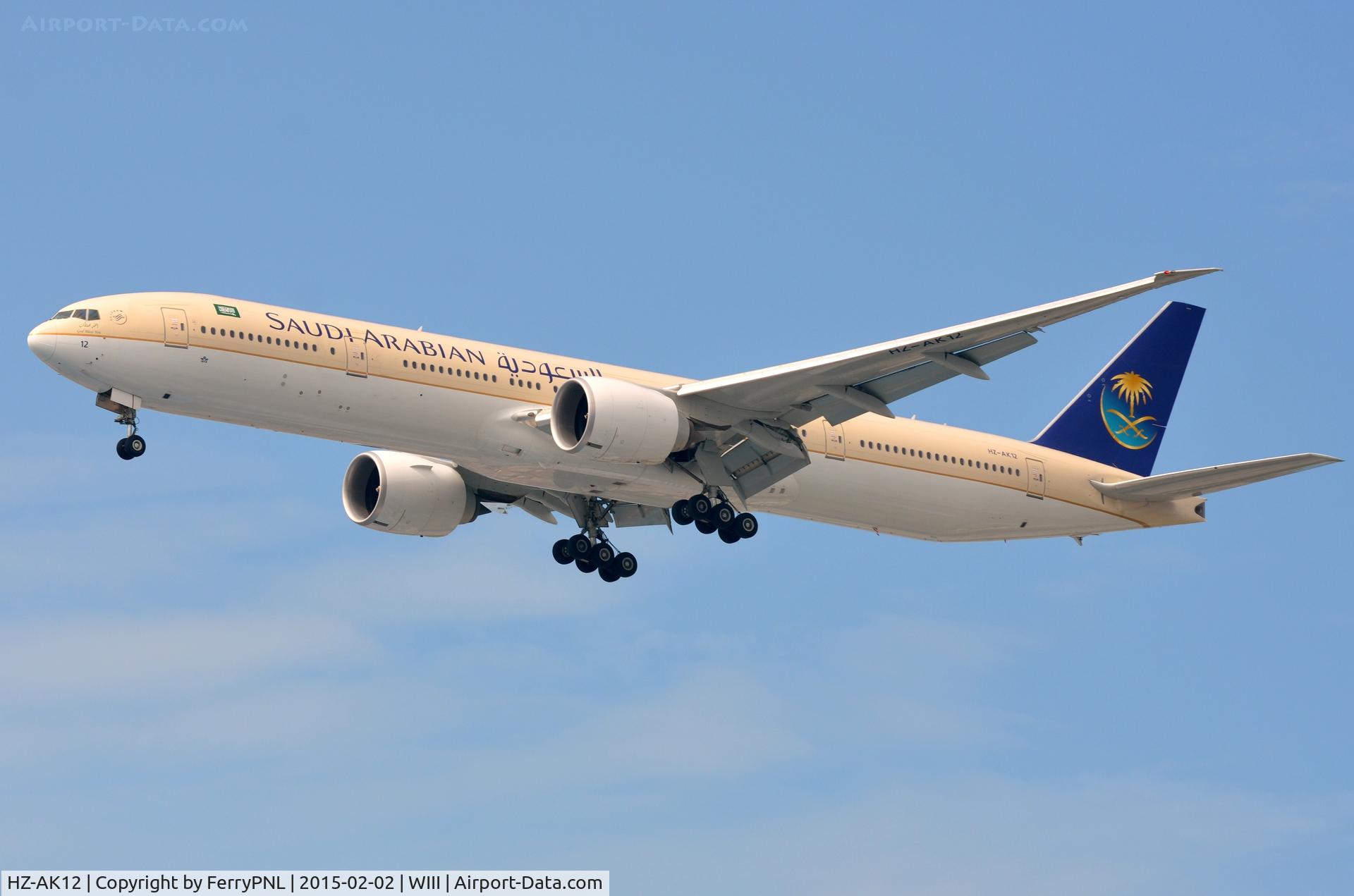 HZ-AK12, 2011 Boeing 777-368/ER C/N 41050, Saudia B773 arriving in CGK.