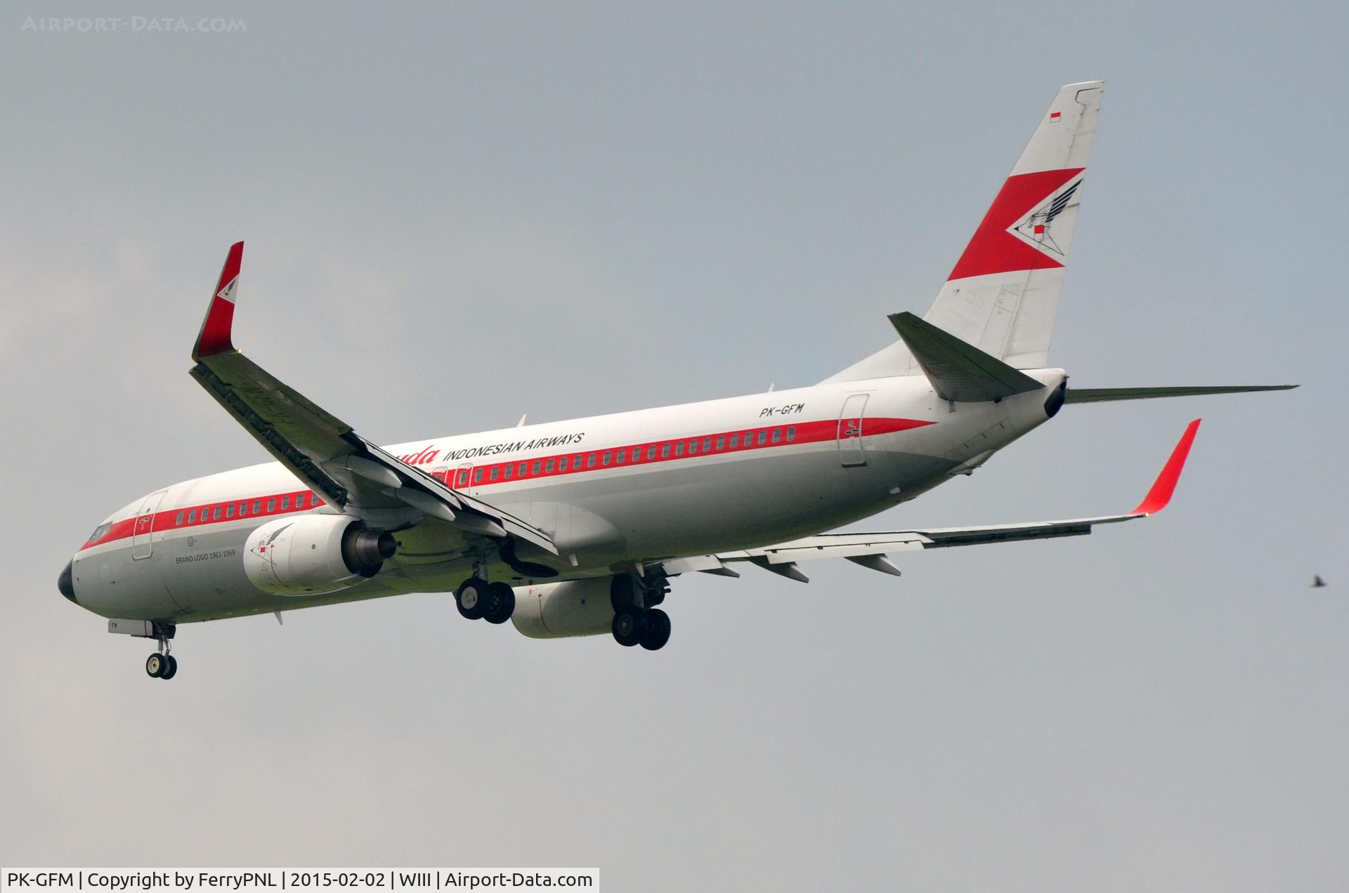 PK-GFM, 2010 Boeing 737-8U3 C/N 39920, Garuda B738 in 60's look.