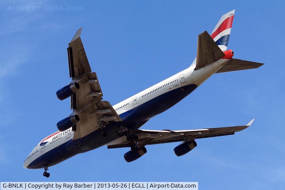 G-BNLK, 1990 Boeing 747-436 C/N 24053, Boeing 747-436 [24053] (British Airways) Home~G 26/05/2013. On approach 27R.