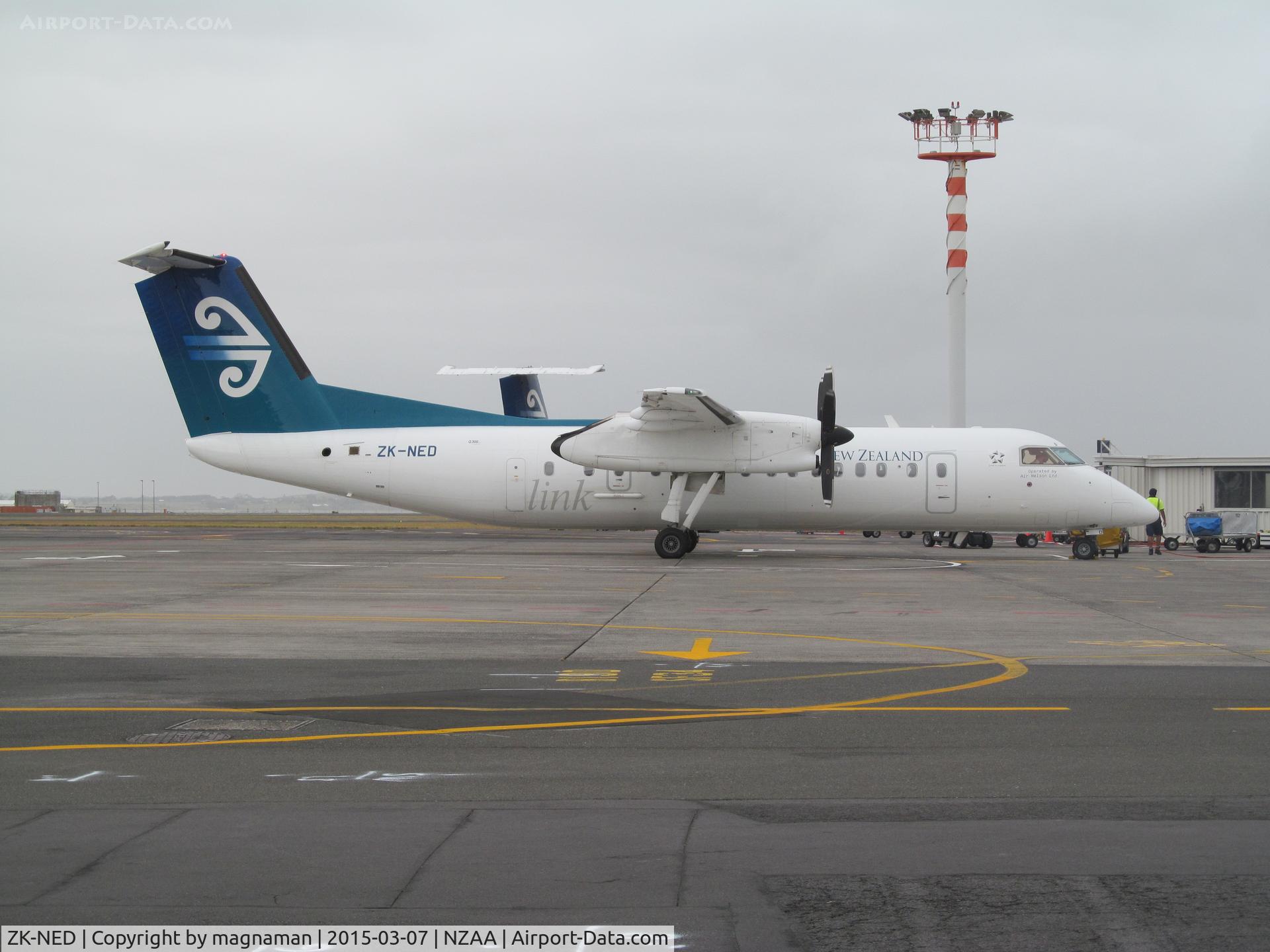 ZK-NED, 2005 De Havilland Canada DHC-8-311 Dash 8 C/N 617, just parked on stand
