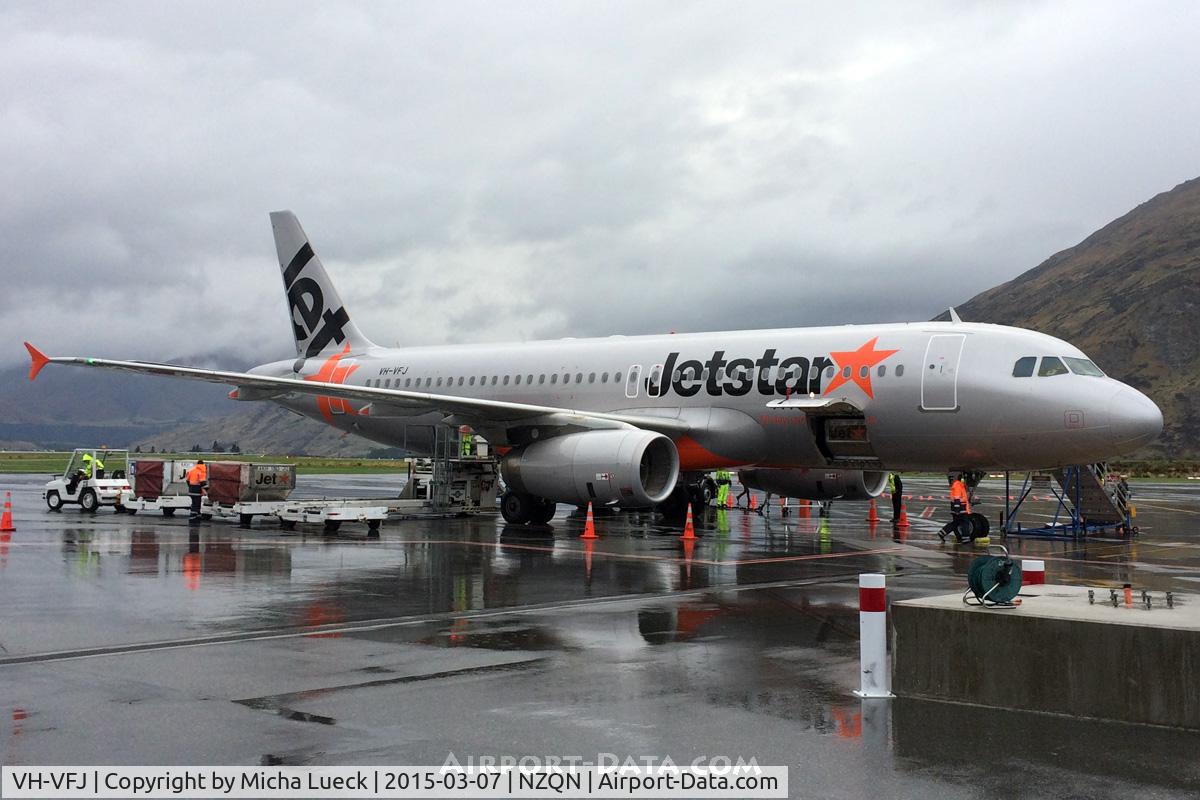VH-VFJ, 2012 Airbus A320-232 C/N 5311, At Queenstown