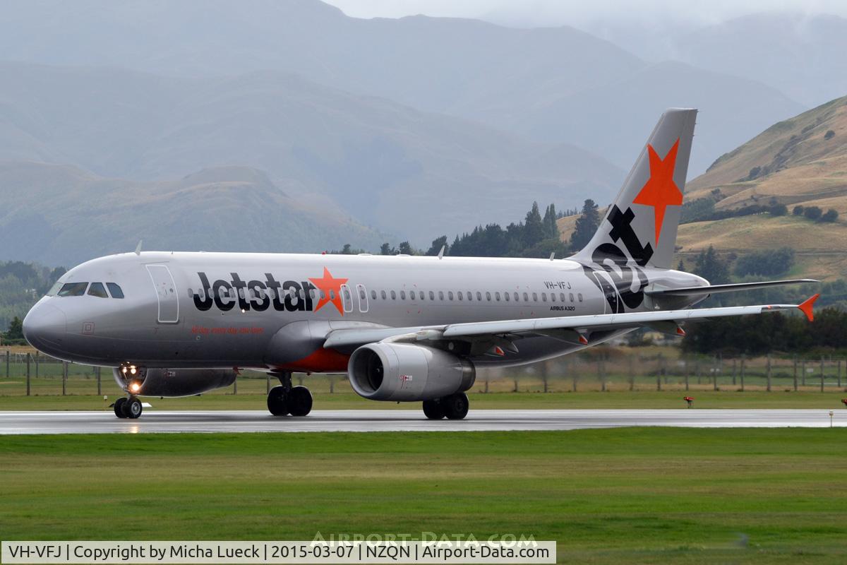 VH-VFJ, 2012 Airbus A320-232 C/N 5311, At Queenstown