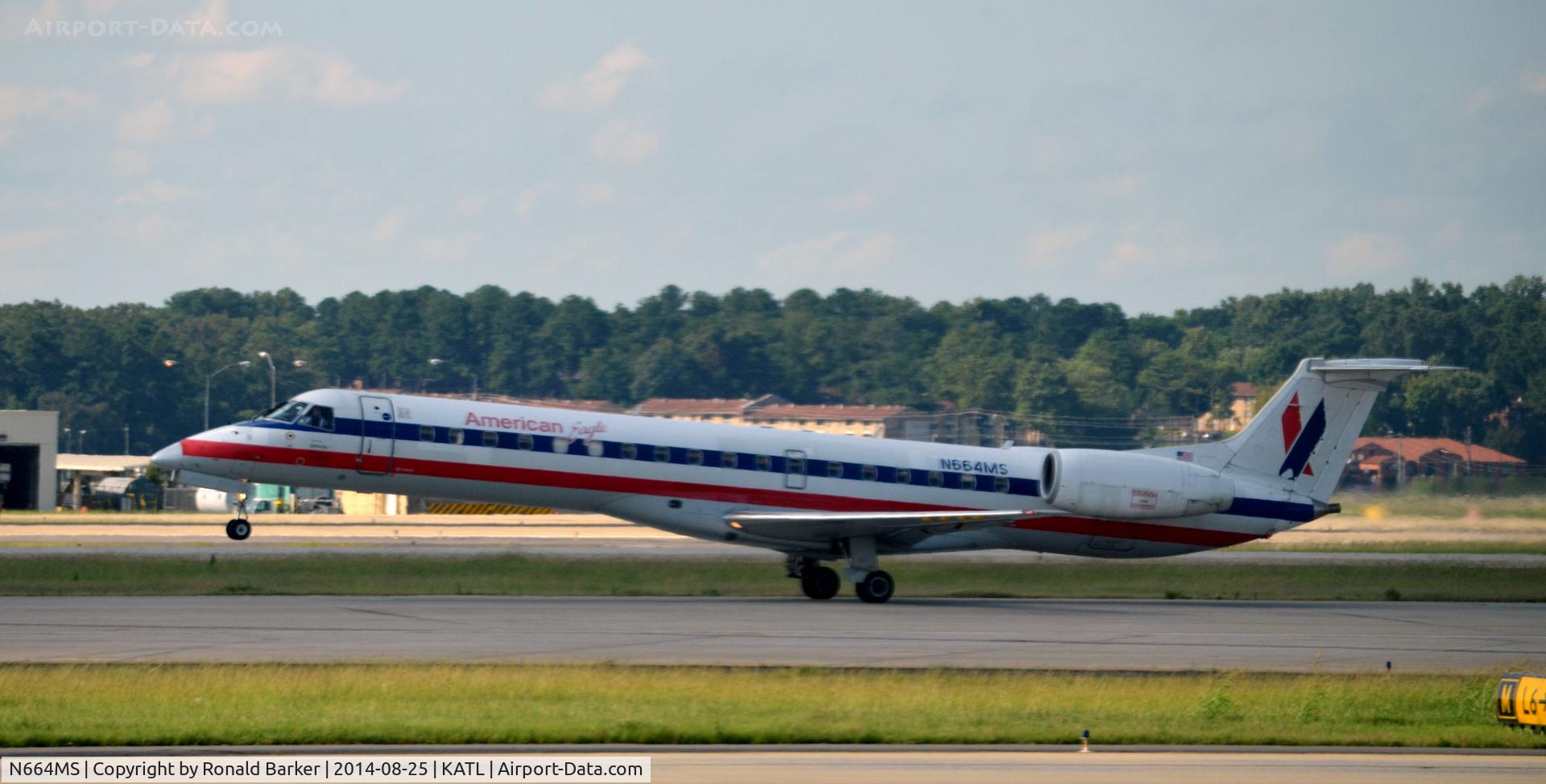 N664MS, 2004 Embraer ERJ-145LR (EMB-145LR) C/N 145779, Nose Wheel liftoff Atlanta