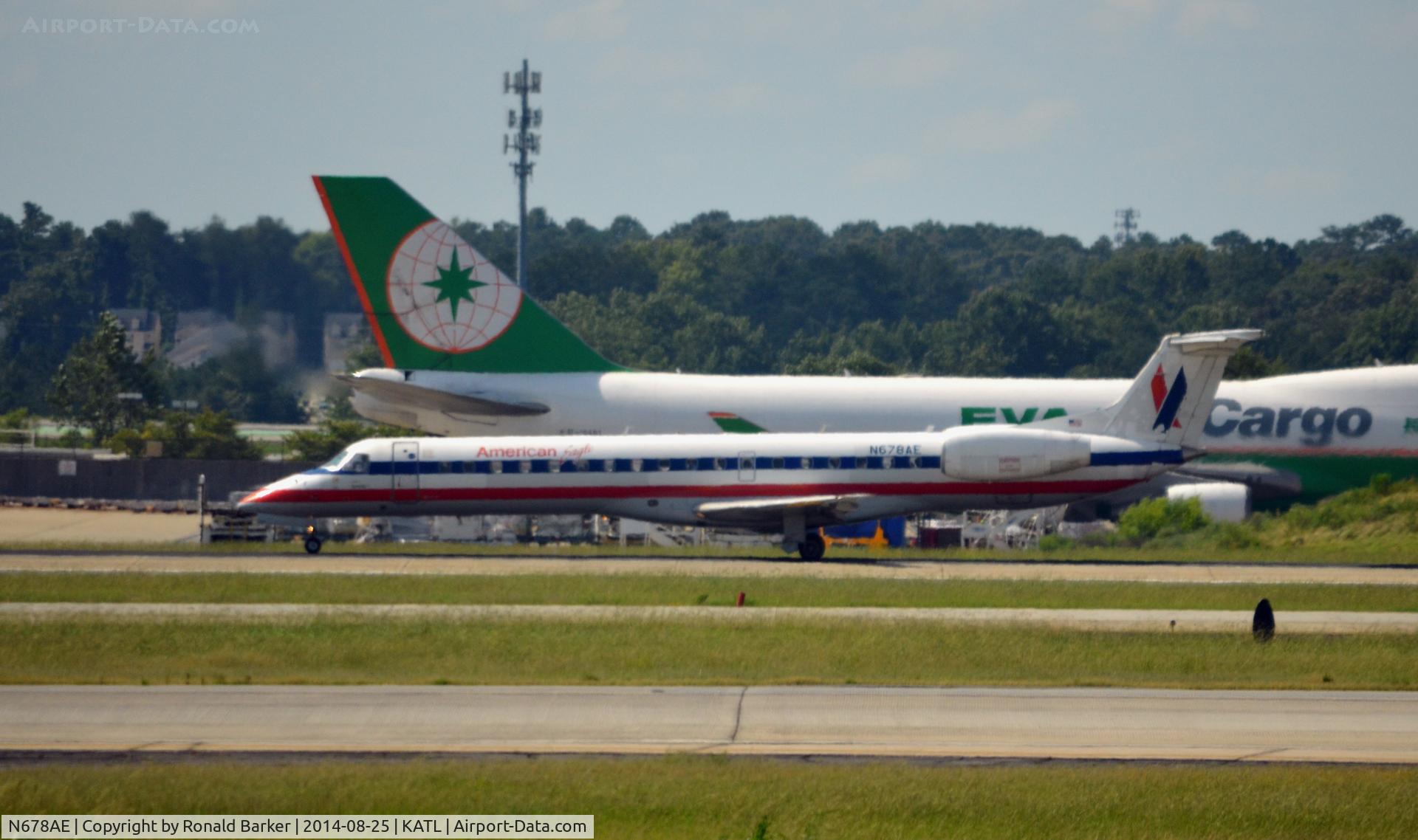 N678AE, 2004 Embraer ERJ-145LR (EMB-145LR) C/N 14500813, Landing Atlanta