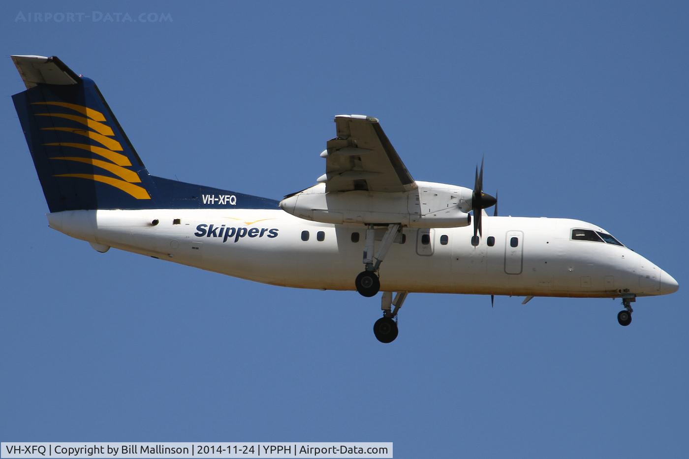 VH-XFQ, 1991 De Havilland Canada DHC-8-106 Dash 8 C/N 306, finals to 21
