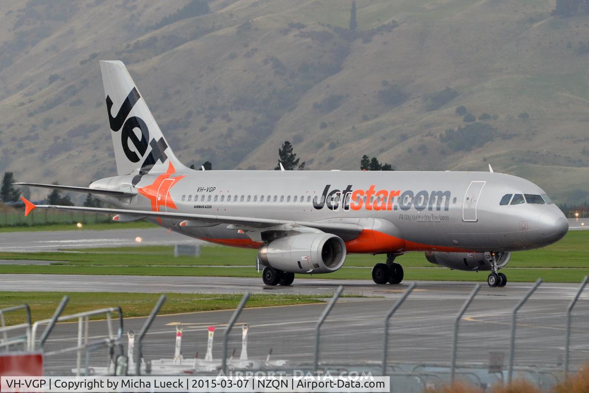 VH-VGP, 2010 Airbus A320-232 C/N 4343, At Queenstown