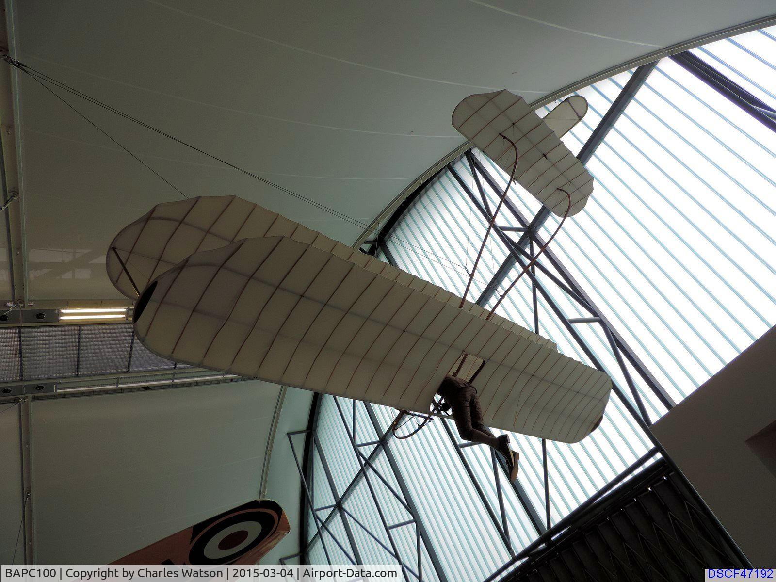 BAPC100, 1910 T. W. K. Clarke Chanute Biplane Glider C/N BAPC.100, On display at the RAF Museum in London.