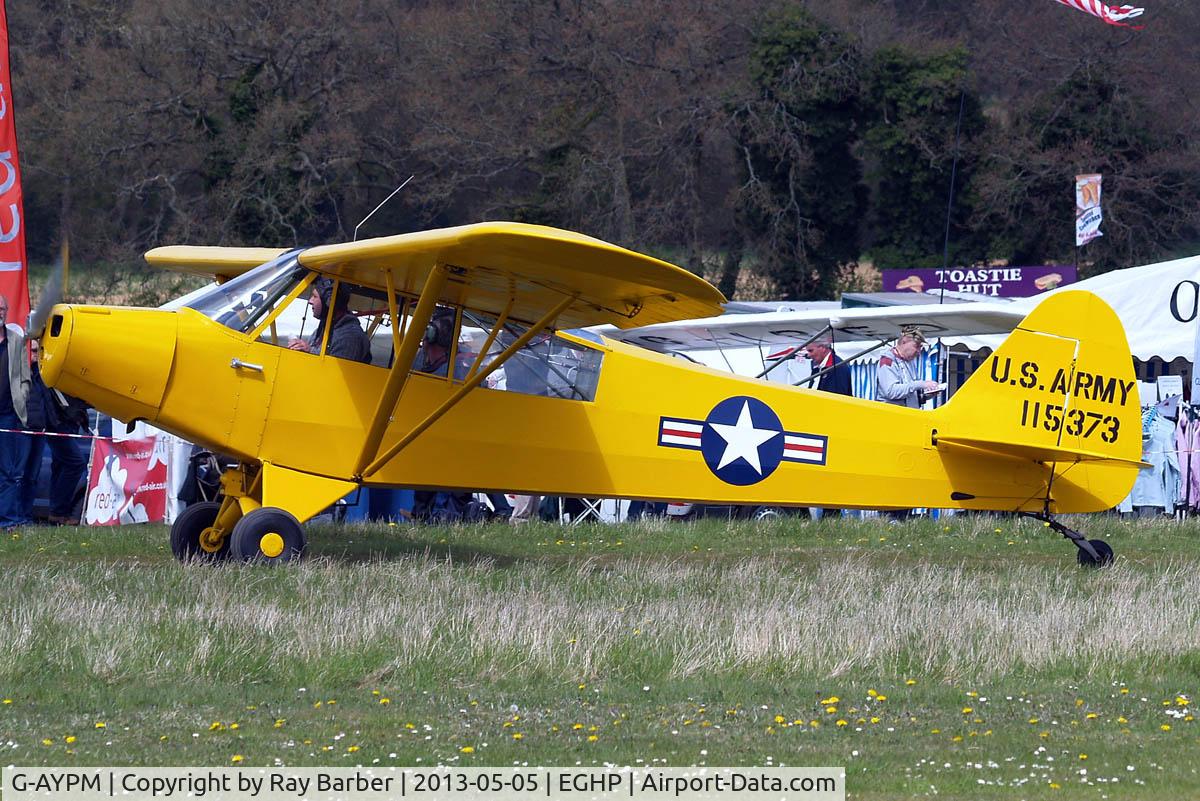 G-AYPM, 1951 Piper L-18C Super Cub C/N 18-1373, Piper L-18C-95 Super Cub [18-1373] Popham~G 05/05/2013