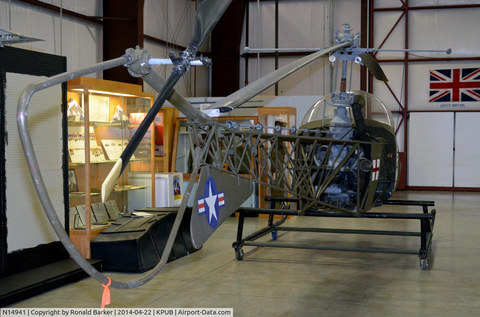 N14941, 1967 Bell TH-13T-BF Sioux C/N 3682, Bell H-13G at Weisbrod Museum