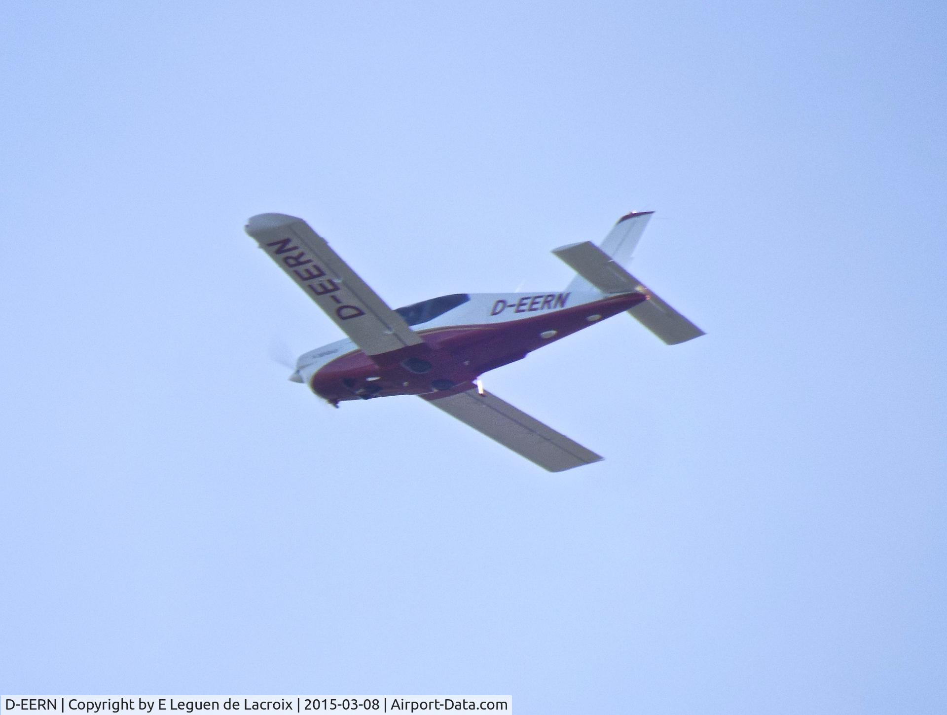 D-EERN, 1996 Socata TB-20 Trinidad C/N 643, D-EERN in new color scheme flying over Steenhuffel, Belgium