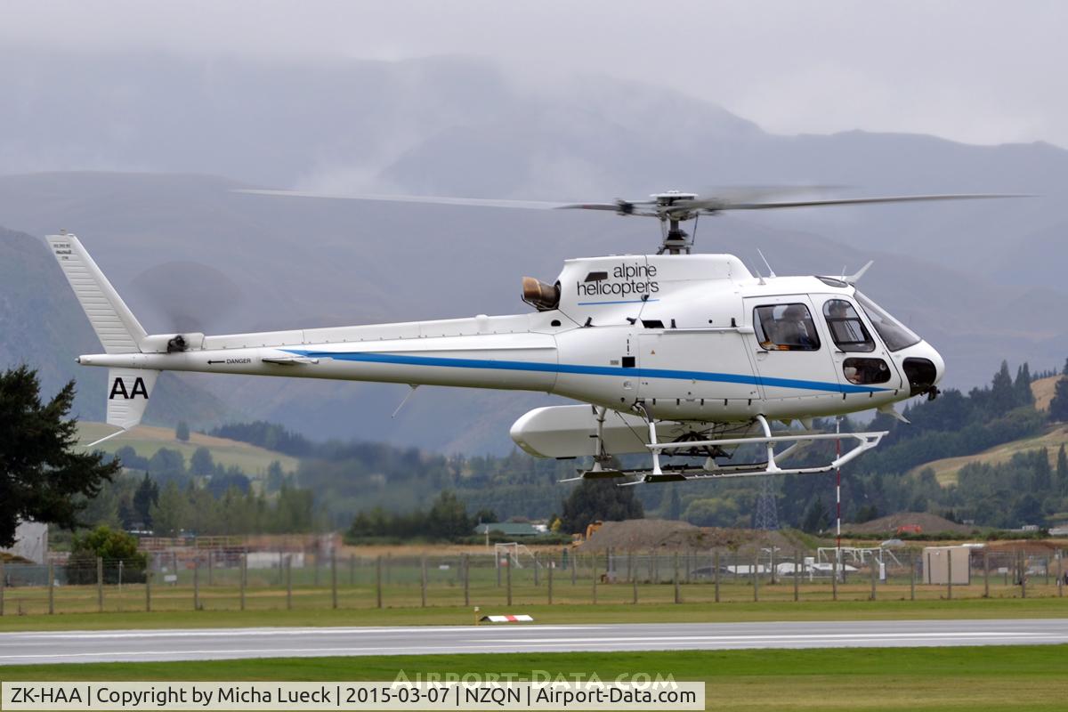 ZK-HAA, Eurocopter AS-350B-2 Ecureuil Ecureuil C/N 3700, At Queenstown