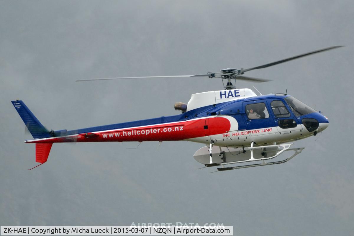 ZK-HAE, Eurocopter AS-350B-2 Ecureuil Ecureuil C/N 3625, At Queenstown