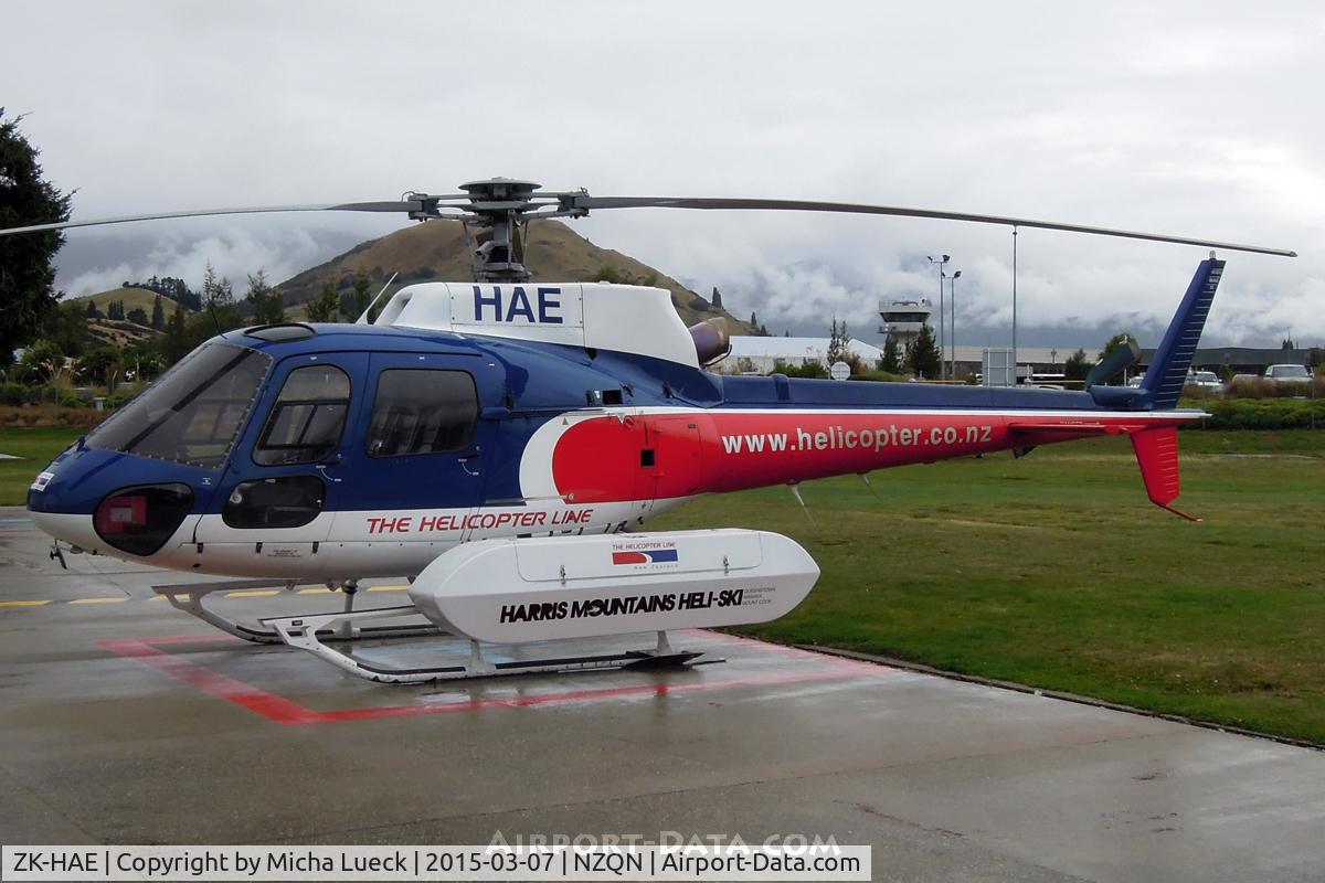 ZK-HAE, Eurocopter AS-350B-2 Ecureuil Ecureuil C/N 3625, At Queenstown