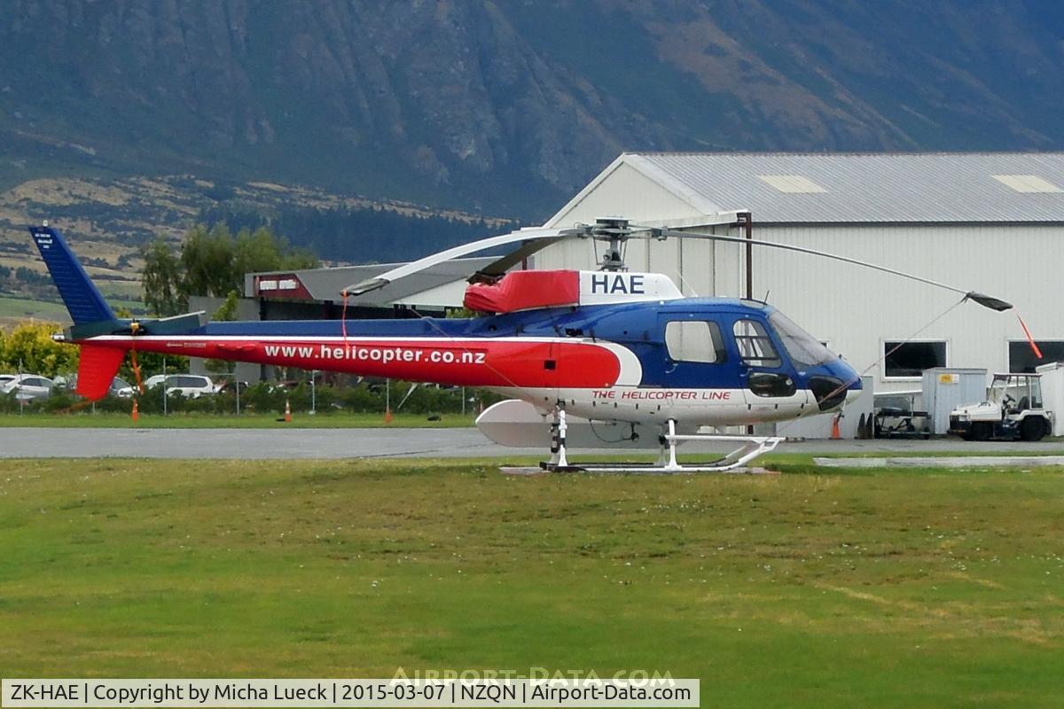 ZK-HAE, Eurocopter AS-350B-2 Ecureuil Ecureuil C/N 3625, At Queenstown