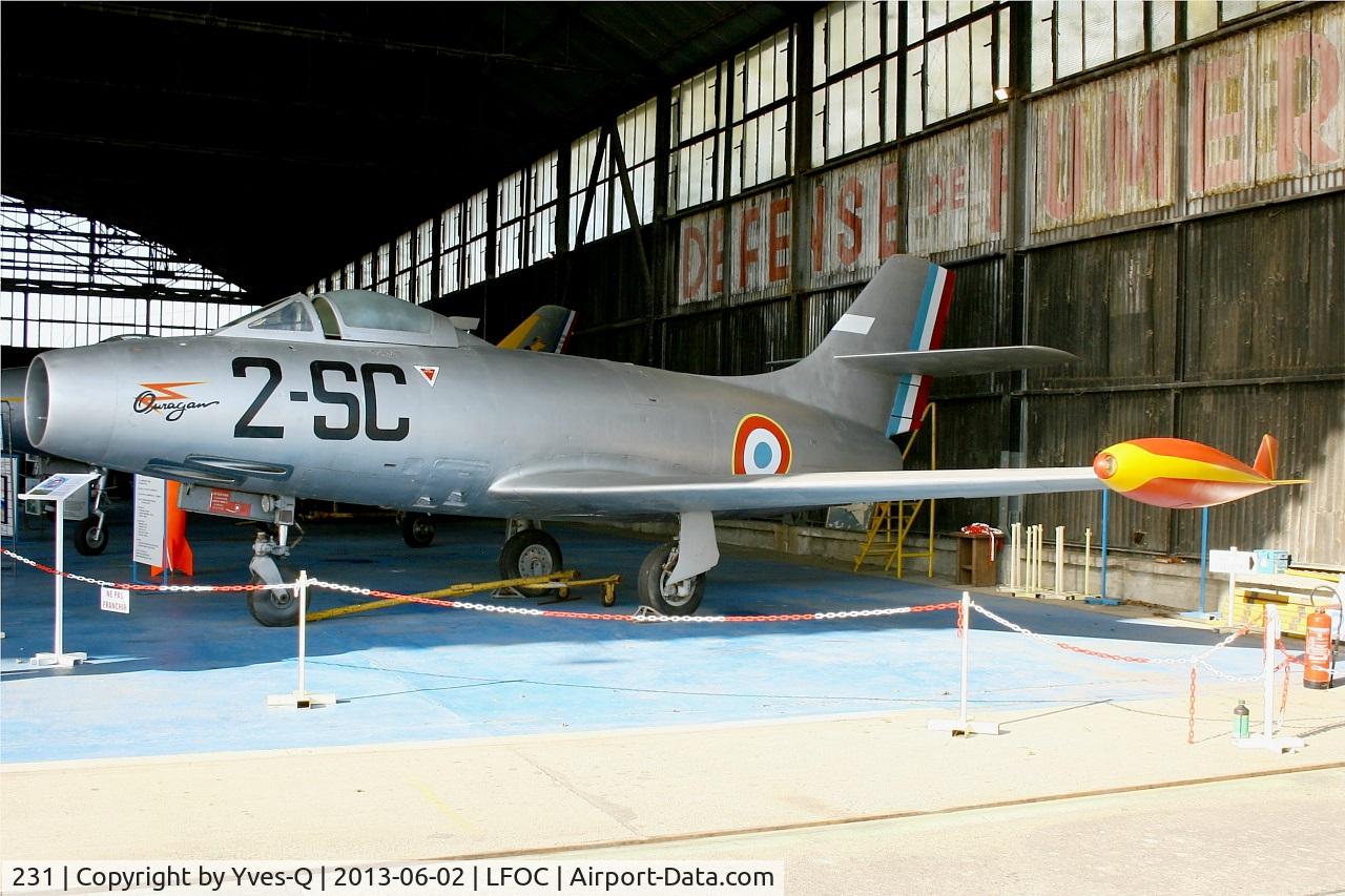 231, Dassault MD-450 Ouragan C/N 231, Dassault MD-450 Ouragan, Canopée Museum Châteaudun Air Base 279 (LFOC)