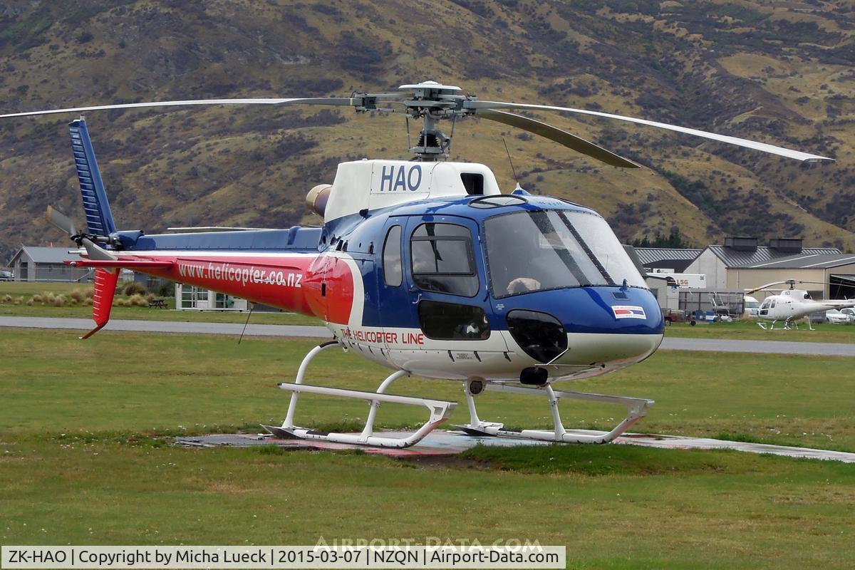 ZK-HAO, Eurocopter AS-350B-2 Ecureuil Ecureuil C/N 7622, At Queenstown