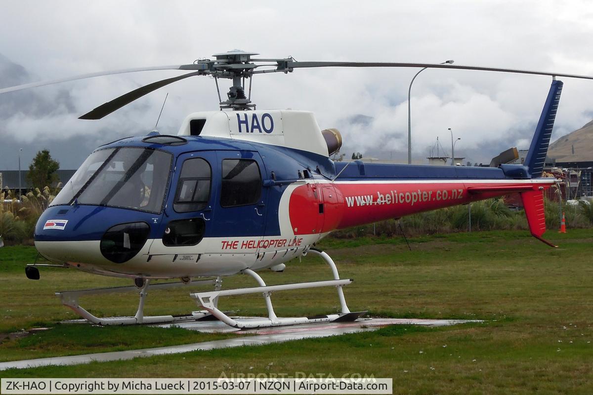 ZK-HAO, Eurocopter AS-350B-2 Ecureuil Ecureuil C/N 7622, At Queenstown
