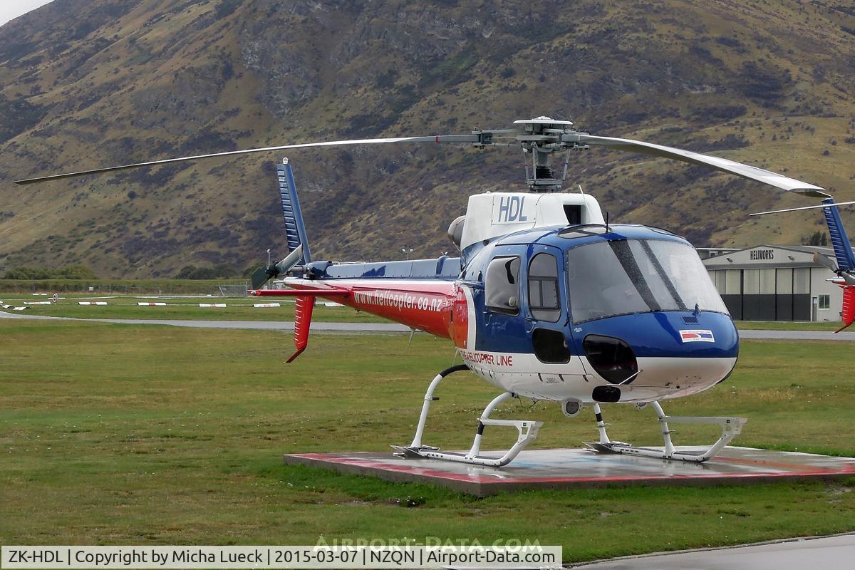 ZK-HDL, Aerospatiale AS-350B-2 Ecureuil C/N 2981, At Queenstown