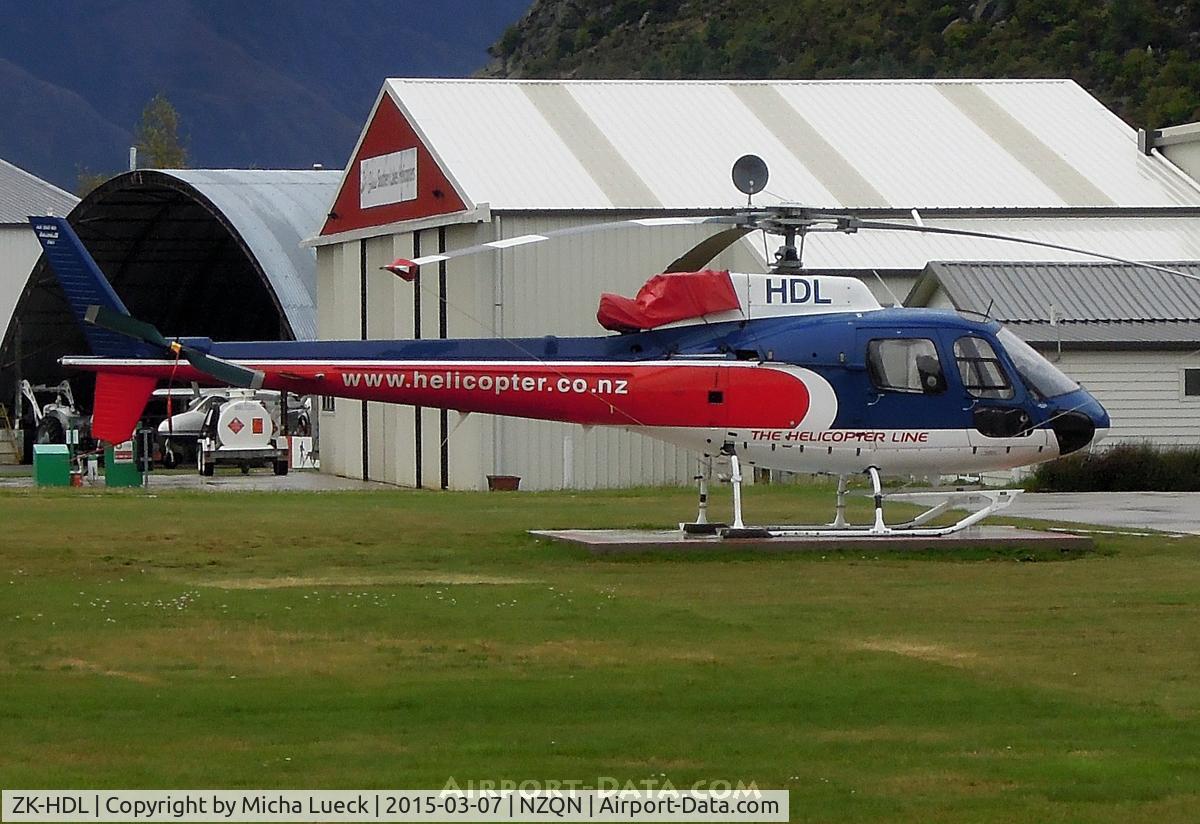 ZK-HDL, Aerospatiale AS-350B-2 Ecureuil C/N 2981, At Queenstown