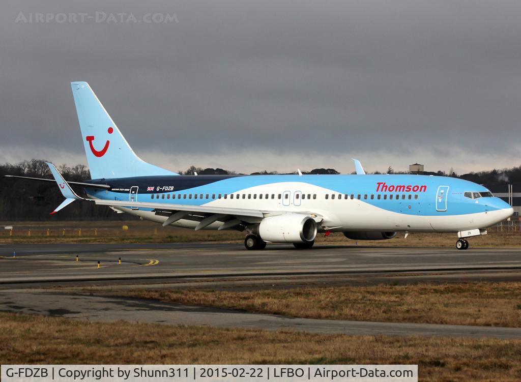 G-FDZB, 2007 Boeing 737-8K5 C/N 35131, Taxiing to the Terminal in new c/s and with scimitar winglet equipment fitted...
