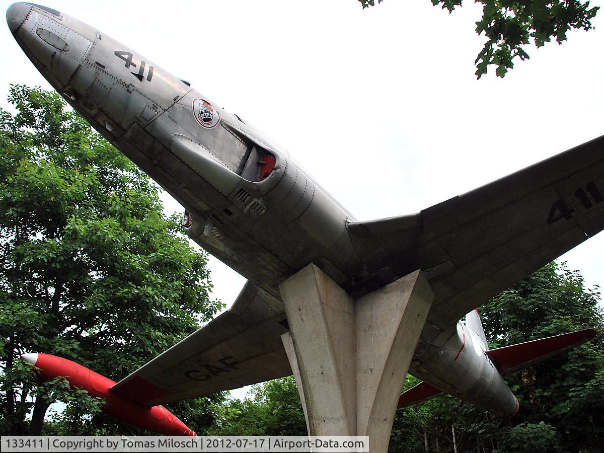 133411, Canadair CT-133 Silver Star C/N T33-411, Displayed at CFB Cornwallis, Nova Scotia, Canada.