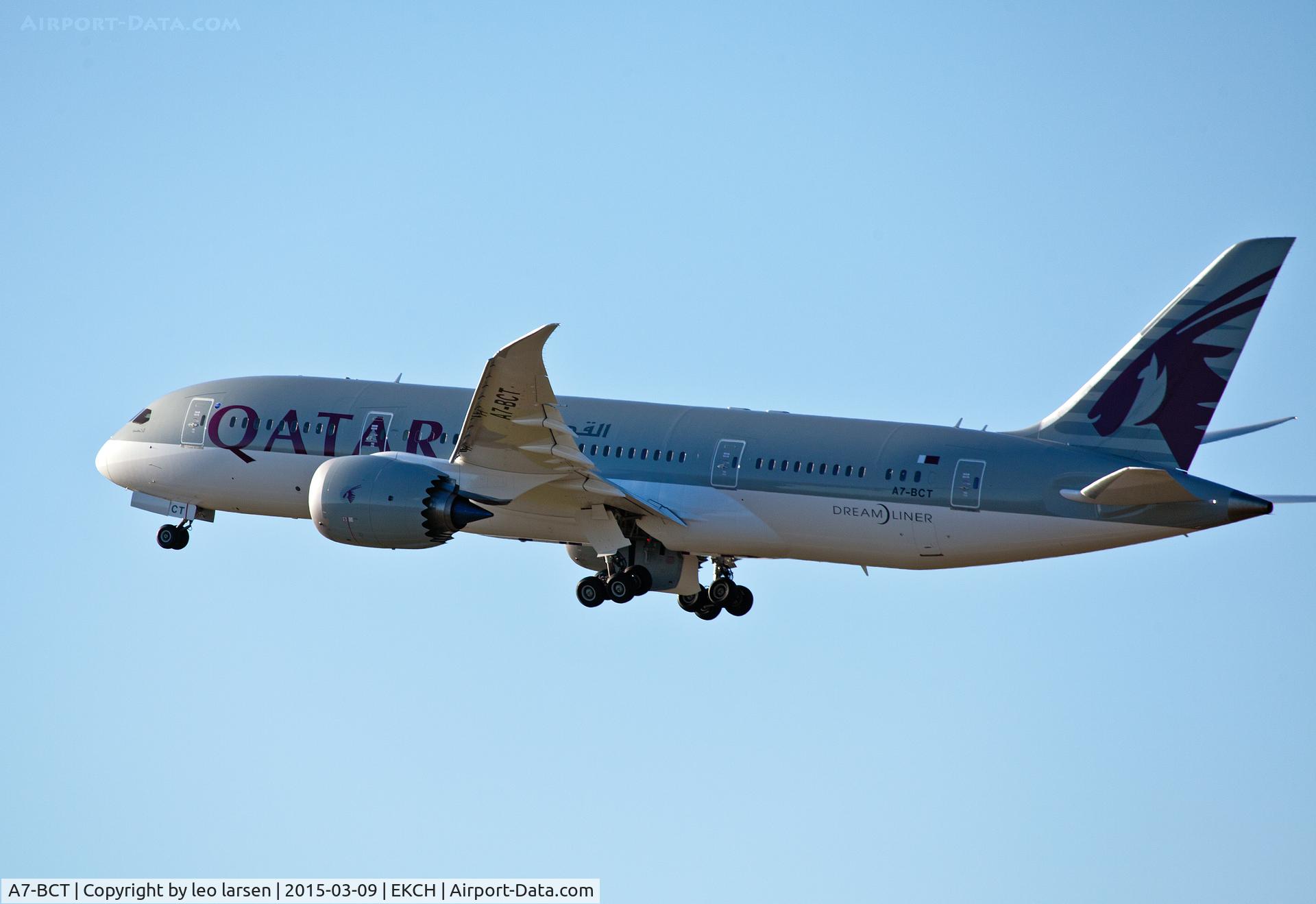 A7-BCT, 2015 Boeing 787-8 Dreamliner Dreamliner C/N 38338, Copenhagen Kastrup 9.3.15