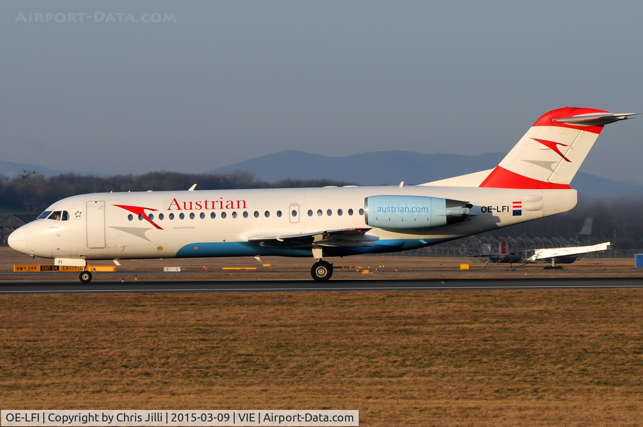 OE-LFI, 1995 Fokker 70 (F-28-0070) C/N 11529, Austrian Airlines