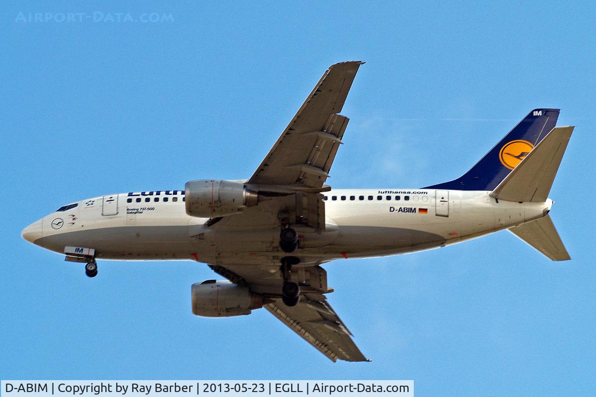 D-ABIM, 1991 Boeing 737-530 C/N 24937, Boeing 737-530 [24937] (Lufthansa) Home~G 23/05/2013. On approach 27R.