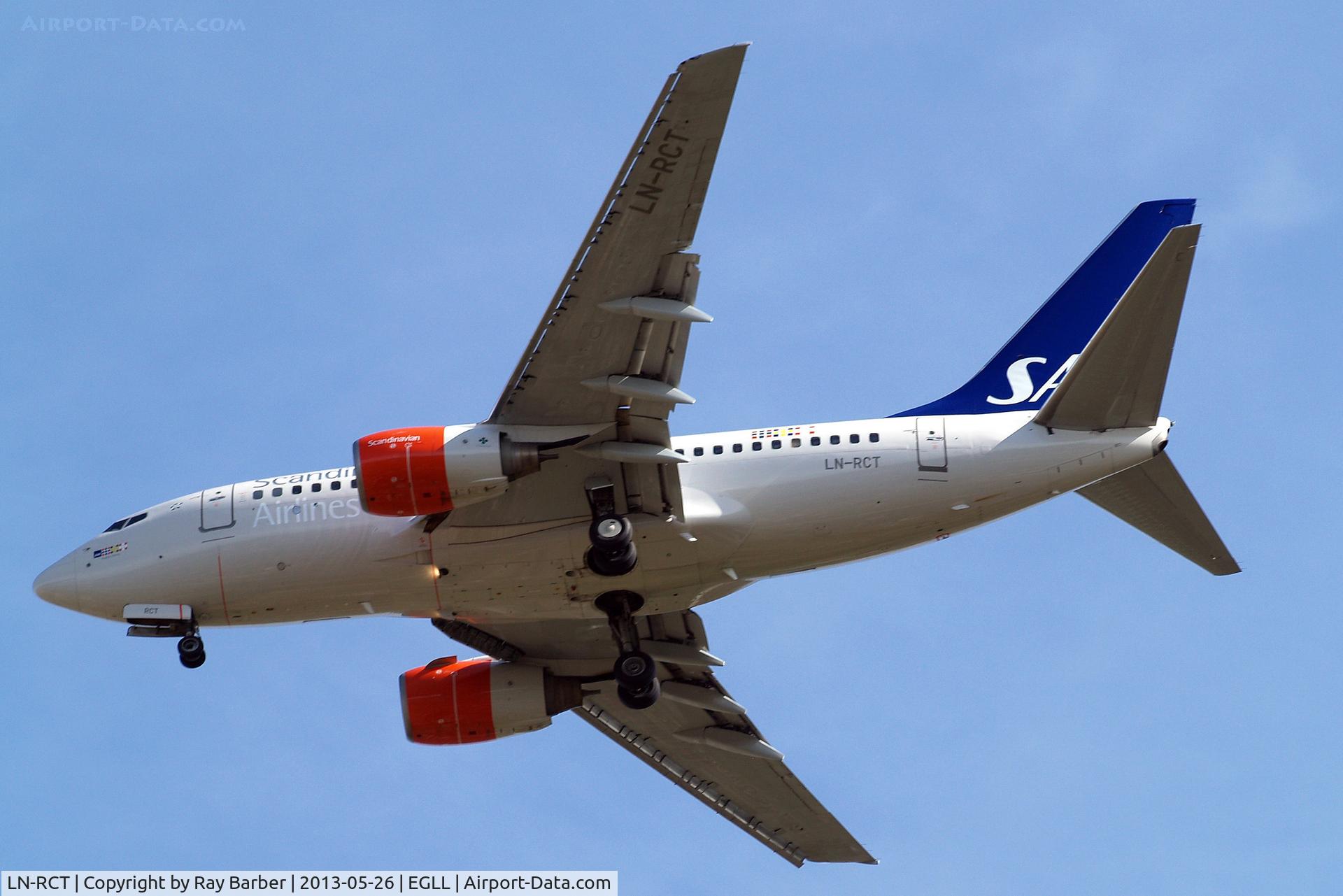 LN-RCT, 1999 Boeing 737-683 C/N 30189, Boeing 737-683 [30189] (SAS Scandinavian Airlines) Home~G 26/05/2013. On approach 27R.