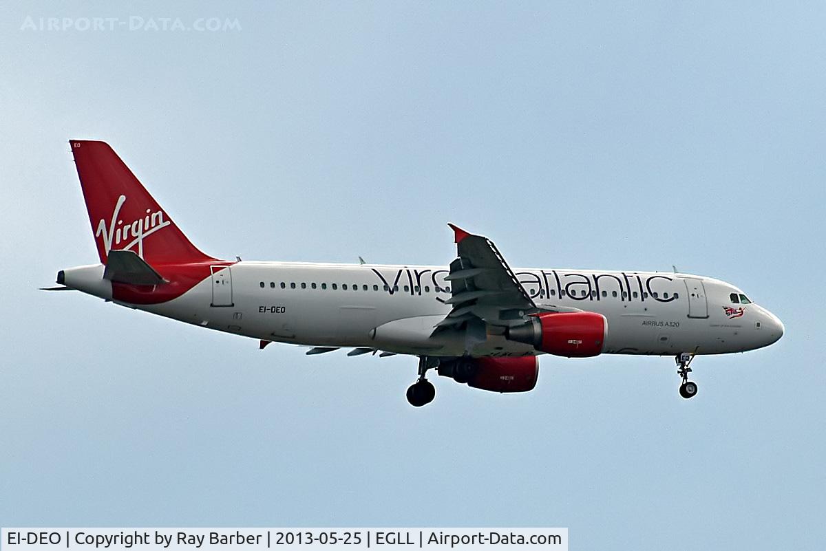 EI-DEO, 2005 Airbus A320-214 C/N 2486, EI-DEO   Airbus A320-214 [2486] (Virgin Atlantic) Home~G 25/05/2013. On approach 27L.