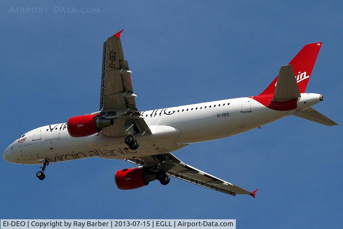 EI-DEO, 2005 Airbus A320-214 C/N 2486, Airbus A320-214 [2486] (Virgin Atlantic) Home~G 15/07/2013. On approach 27R.