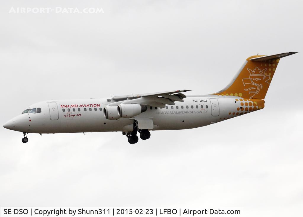 SE-DSO, 1992 British Aerospace Avro 146-RJ100A C/N E3221, Landing rwy 32L